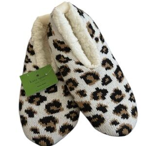 🆕 Kate Spade Forest Feline Knit Slippers